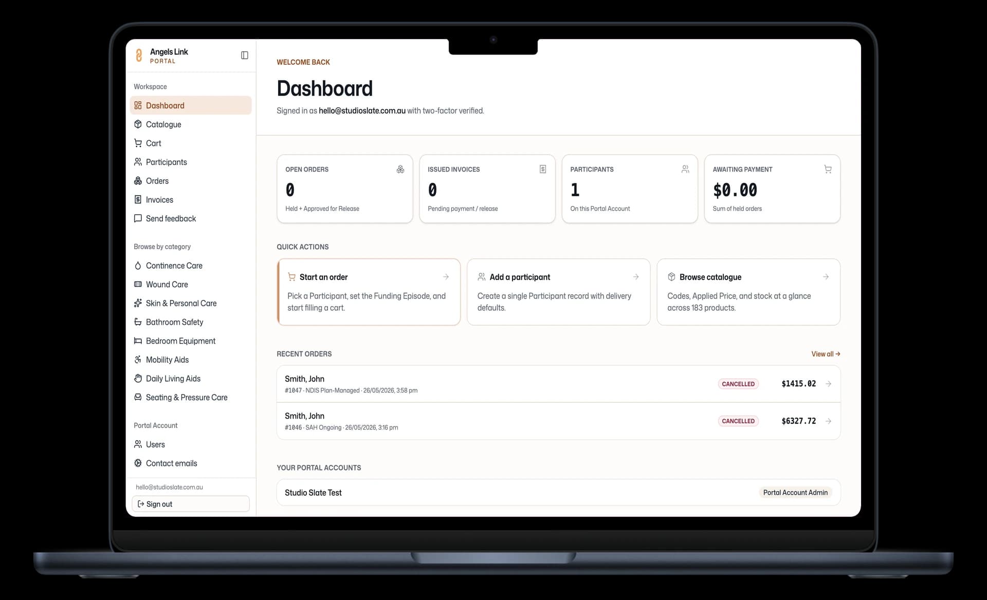 Angels Link Portal website project